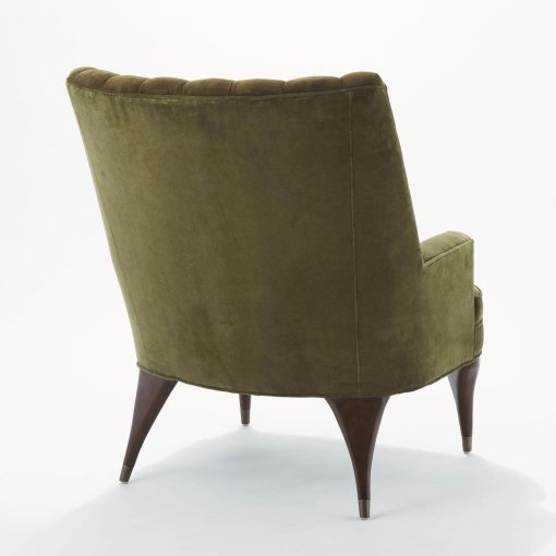 Duncan Chair in moss backside view.