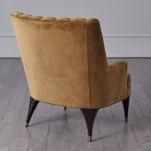 Duncan Chair in toast backside view.
