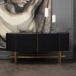 Ellipse Sideboard in Ebony Leather