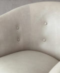 Mimi grey leather chair closeup