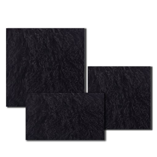 Mongolian Lamb Fur Pillow - Jet Black (with insert) - Image 3