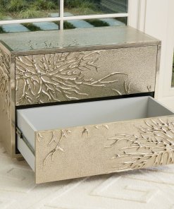 Flower Burst Silver Cabinet