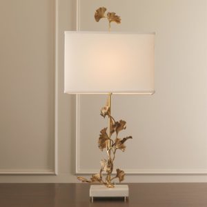 Ginkgo Tree lamp in brass