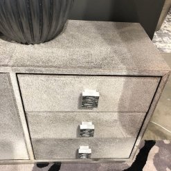Metro long media cabinet closeup