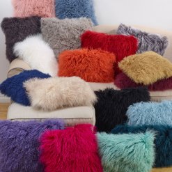 Mongolian Fur Pillows in many colors and sizes