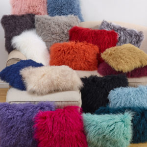 Mongolian Fur Pillows in many colors and sizes
