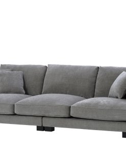 Tuscany grey upholstered sofa front view