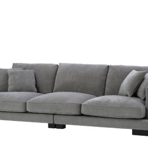 Tuscany grey upholstered sofa front view