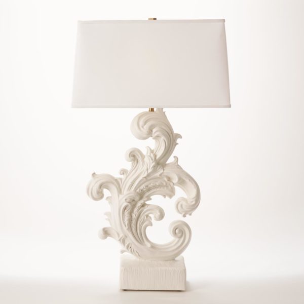 Acanthus Lamp in French White finish