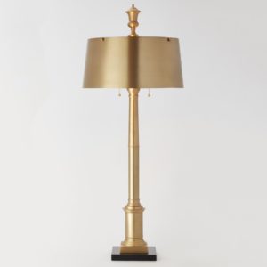 Library Table Lamp in Brass