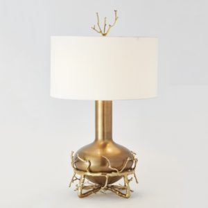 Twig Fat Table Lamp Brass