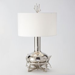 Twig Fat Table Lamp Nickel