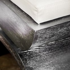 Black Cerused Oak Stool