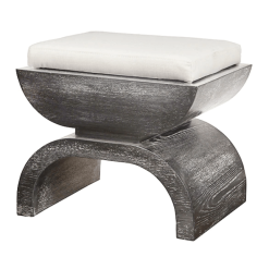 Biggs Black Cerused Oak Stool