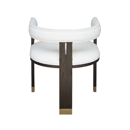 White Linen Accent Chair - Image 2