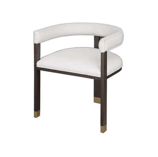White Linen Accent Chair - Image 3
