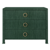 Getty cabinet - green grasscloth product shot front view