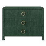 Getty cabinet - green grasscloth product shot front view