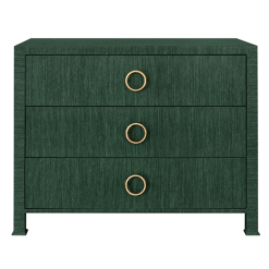 Getty cabinet - green grasscloth product shot front view