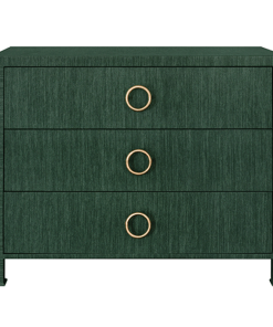 Getty cabinet - green grasscloth product shot front view