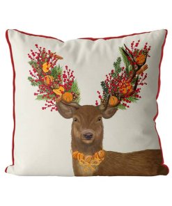 Christmas Deer with Orange accents