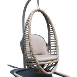 Heri Swinging Chair in Kubu Mushroom Color