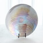 Ivory Grey/Amethyst Murano Glass Charger
