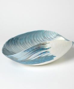 Ivory Turquoise folded bowl angled