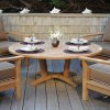 Teak chat table lifestyle
