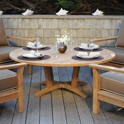 Teak chat table lifestyle
