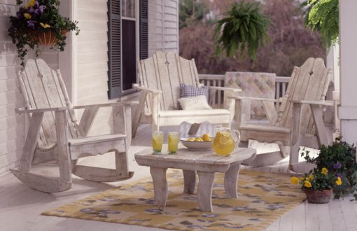 Nantucket Chair set in white wash finish