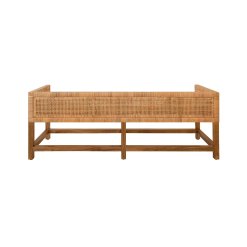 Monterey low back Cane bench back view