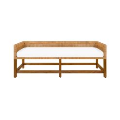 Monterey low back Cane bench front view