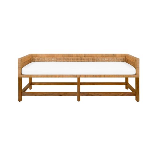 Monterey low back Cane bench front view