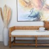Monterey low back Cane bench lifestyle.