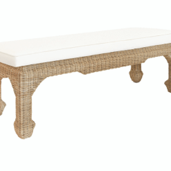 Massey Rattan bench side view.
