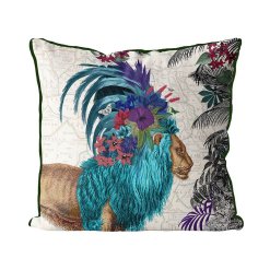 African Lion in Blue
