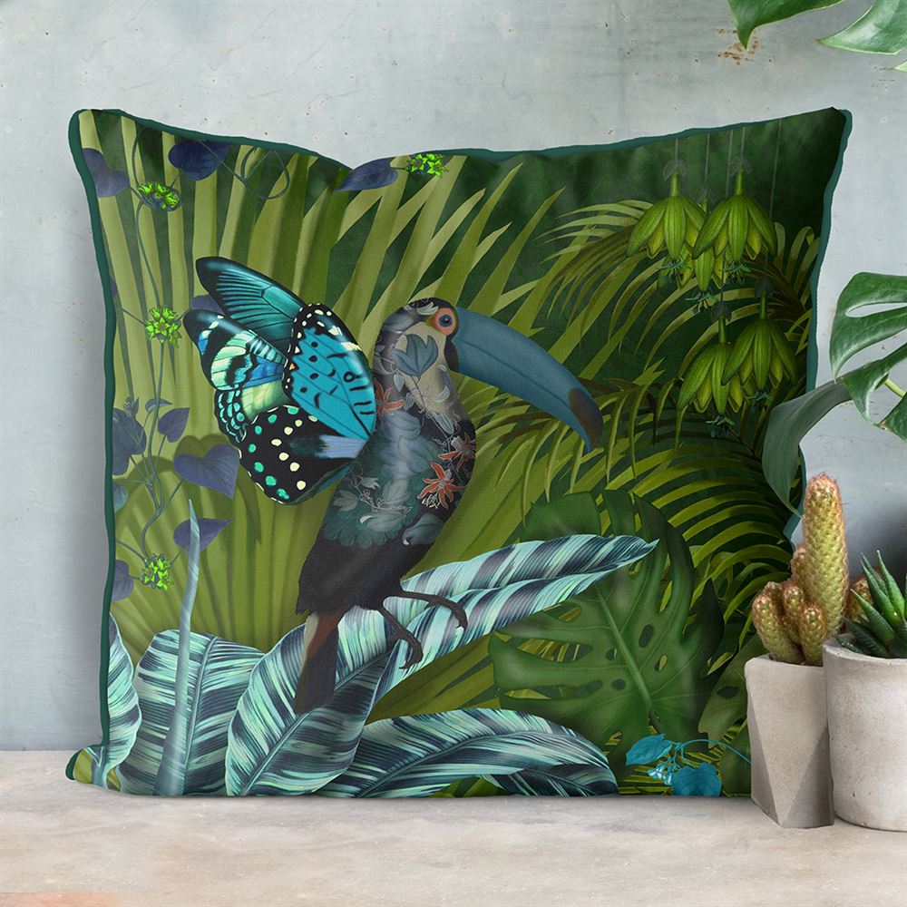 Butterfly Toucan Pillow set
