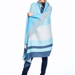 Cool Agave Alpaca Throw wrapped around