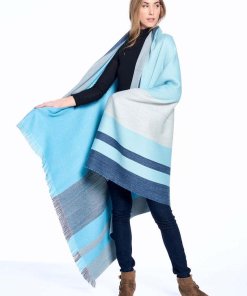Cool Agave Alpaca Throw showing front/back