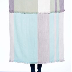 Ether Alpaca Throw comparing front to back
