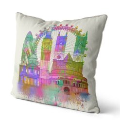 London Cityscape in watercolor side view