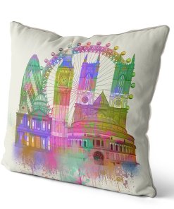 London Cityscape in watercolor side view