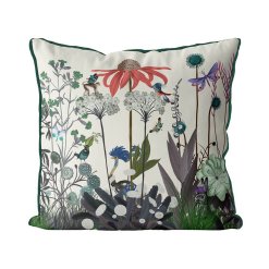 Ostrich & Wildflower Pillow front view