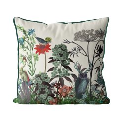 Owl Wildflower Pillow front view
