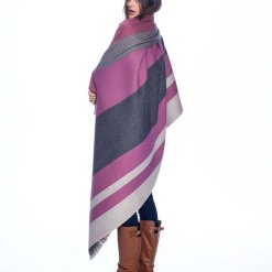 Sangria Alpaca Throw wrap around back