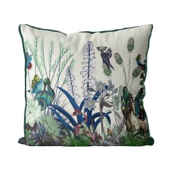 Swan Wildflower Pillow front view
