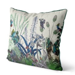 Swan Wildflower Pillow side view