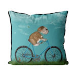 English Bulldog on Bicycle sky