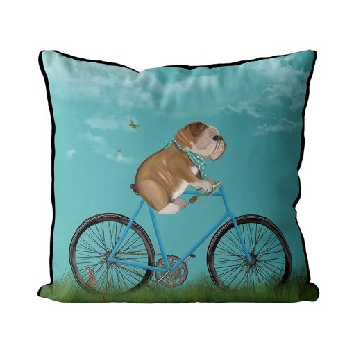 English Bulldog on Bicycle sky